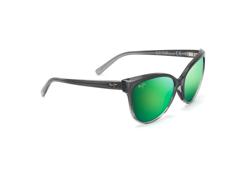 MAUIGreen™ - Notre traitement miroir vert offre une nouvelle esthétique à la mode tout en vous procurant la même amélioration des couleurs et l’excellente clarté de tous les verres Maui Jim.