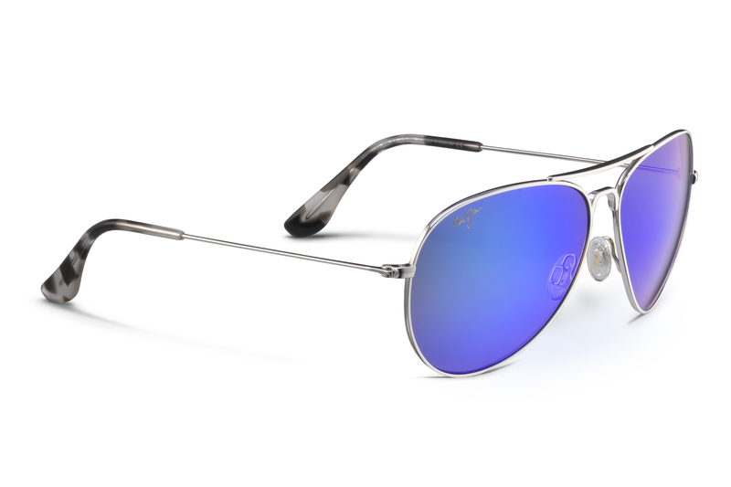 Bleu Hawaï - Notre traitement miroir bleu offre une nouvelle esthétique tout en vous procurant la meilleure amélioration des couleurs et l’excellente clarté de tous les verres Maui Jim.