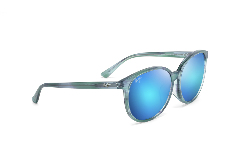 Bleu Hawaï - Notre traitement miroir bleu offre une nouvelle esthétique tout en vous procurant la meilleure amélioration des couleurs et l’excellente clarté de tous les verres Maui Jim.