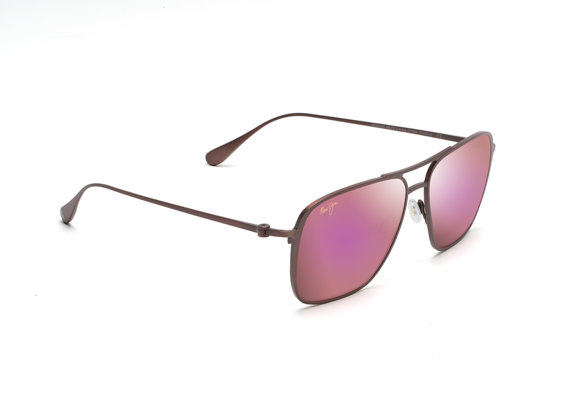 MAUI Sunrise - Notre traitement miroir rose offre une nouvelle esthétique à la mode tout en vous procurant la même amélioration des couleurs et l’excellente clarté de tous les verres Maui Jim.